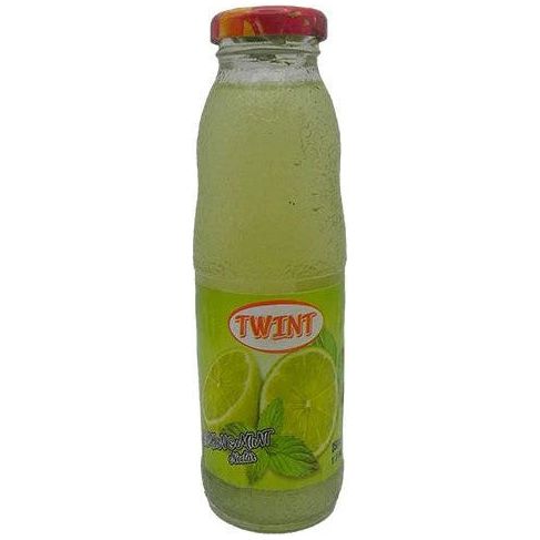 Lemon Mint Drink Glass Bottle 350ml Twint