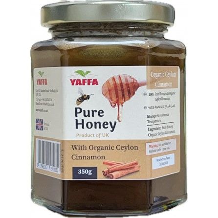 Pure British Honey (Organic Cinnamon Infusion) 350g Yaffa